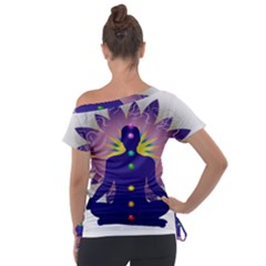 Off Shoulder Tie-Up T-Shirt 