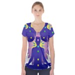 Chakra Short Sleeve Front Detail Top