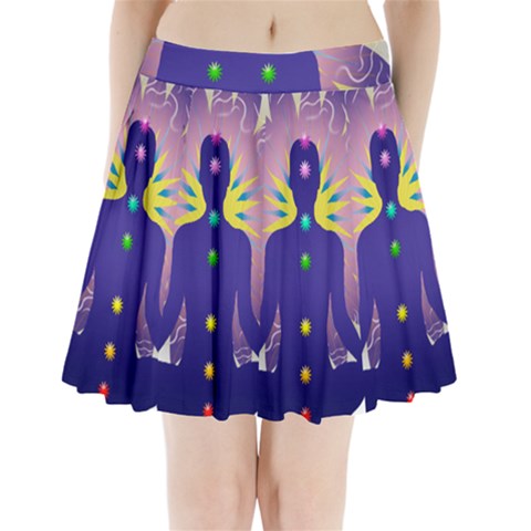 Chakra Pleated Mini Skirt from ArtsNow.com
