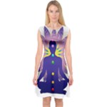 Chakra Capsleeve Midi Dress