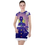 Chakra Drawstring Hooded Dress