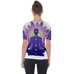 Shoulder Cut Out Short Sleeve Top 