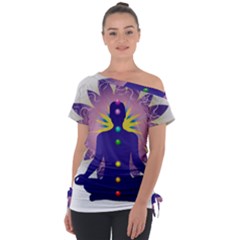 Off Shoulder Tie-Up T-Shirt 