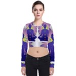 Chakra Long Sleeve Zip Up Bomber Jacket