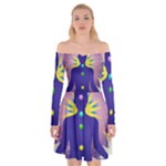 Chakra Off Shoulder Skater Dress