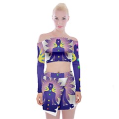 Off Shoulder Top with Mini Skirt Set 