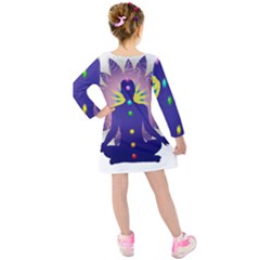 Kids  Long Sleeve Velvet Dress 