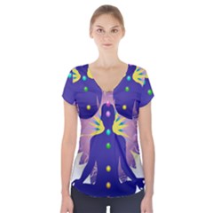 Short Sleeve Front Detail Top 