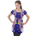 Chakra Puff Sleeve Tunic Top