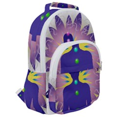 Rounded Multi Pocket Backpack 