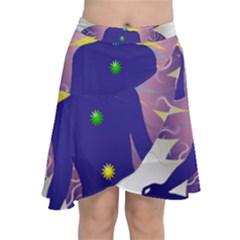 Chiffon Wrap Front Skirt 