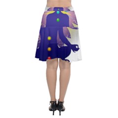 Chiffon Wrap Front Skirt 