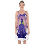 Chakra Ruffle Detail Chiffon Dress