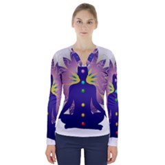 V-Neck Long Sleeve Top 