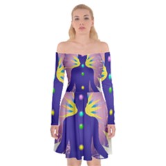 Off Shoulder Skater Dress 