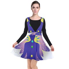 Plunge Pinafore Dress 