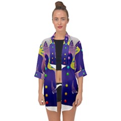 Open Front Chiffon Kimono 