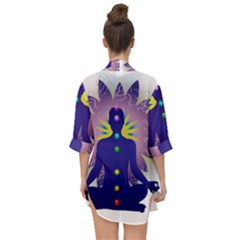 Open Front Chiffon Kimono 