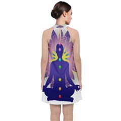 Velvet Halter Neckline Dress  