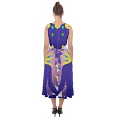 Midi Tie-Back Chiffon Dress 