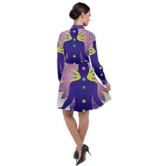 Long Sleeve Chiffon Shirt Dress 