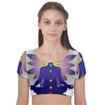 Chakra Velvet Short Sleeve Crop Top 