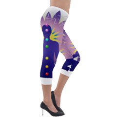 Lightweight Velour Capri Leggings  