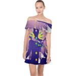 Chakra Off Shoulder Chiffon Dress