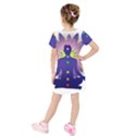 Kids  Short Sleeve Velvet Dress 