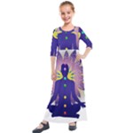 Chakra Kids  Quarter Sleeve Maxi Dress