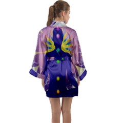 Long Sleeve Satin Kimono 