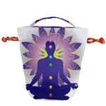 Chakra Design Drawstring Bucket Bag