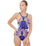 Chakra High Neck One Piece Swimsuit