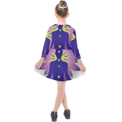Kids  Quarter Sleeve Shirt Dress 