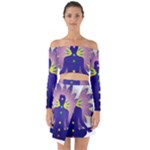 Chakra Off Shoulder Top with Skirt Set