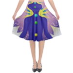 Chakra Flared Midi Skirt