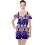 Chakra Ruffle Cut Out Chiffon Playsuit