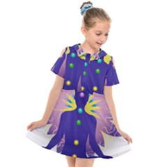 Kids  Short Sleeve Shirt Dress 