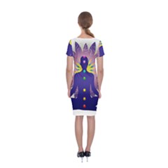 Classic Short Sleeve Midi Dress Back