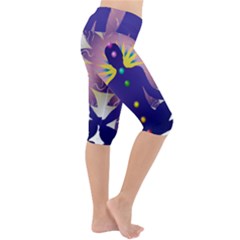 Lightweight Velour Cropped Yoga Leggings 
