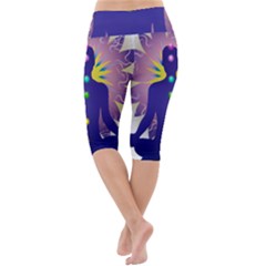 Lightweight Velour Cropped Yoga Leggings 