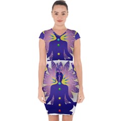 Capsleeve Drawstring Dress  