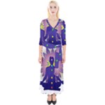 Chakra Quarter Sleeve Wrap Maxi Dress
