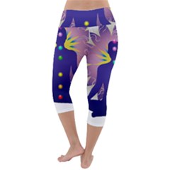 Lightweight Velour Capri Yoga Leggings 