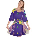 Chakra Velour Kimono Dress