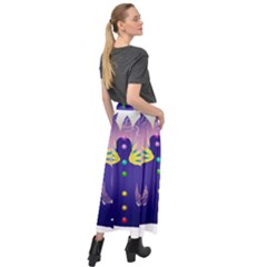 Velour Split Maxi Skirt 