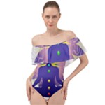 Chakra Off Shoulder Velour Bodysuit 