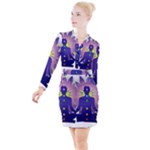 Chakra Button Long Sleeve Dress