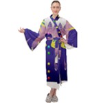 Chakra Maxi Velour Kimono