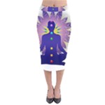 Chakra Velvet Midi Pencil Skirt